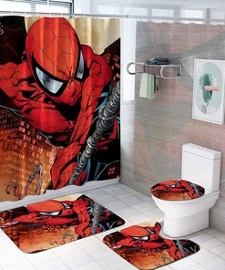 Spider-Man Comics Theme Bathrooms Shower Curtain for Comic Book Collectors