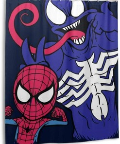 Spider-Man Venom Bathrooms Set Shower Curtain for Villainous Touch