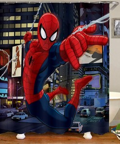Spiderman 3D Full Print Design Printed Shower Curtain