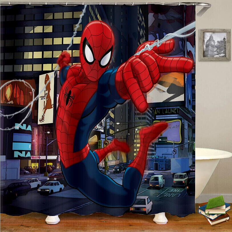 Spiderman 3D Full Print Design Printed Shower Curtain