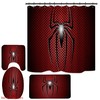 Spiderman Bathroom Shower Curtain Foot Mat for a Floral Touch