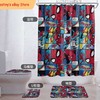 Spiderman Bathroom Shower Curtain Set - Comic Hero Bath Accessory
