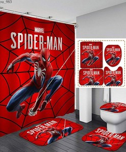 Spiderman Bathrooms Set Shower Curtain Decor for a Cohesive Bathroom Design