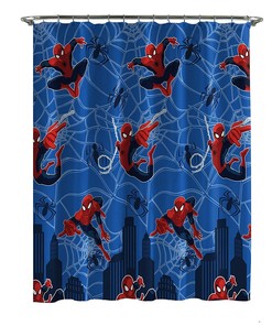 Spiderman Fabric Shower Curtain for a Vibrant Bathroom