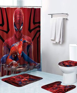 Spiderman Fans Rejoice with this Exciting 4-Piece Gift Set Shower Curtain