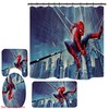 Spiderman Foot Mat And Shower Curtain Set For A Playful Bathroom