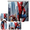 Spiderman Foot Mat Bathroom Mat Shower Curtain Set for a Coordinated Look
