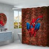 Spiderman Print Waterproof Bathroom Shower Curtain for a Cool Spider-Man Bathroom Decor
