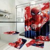 Spider-man Shower Curtain with Matching Mat and Bath Fans' Gifts for Marvel Fans