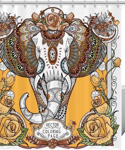 Splendid Elephant Shower Curtain for Unique and Modern Bathroom Decor