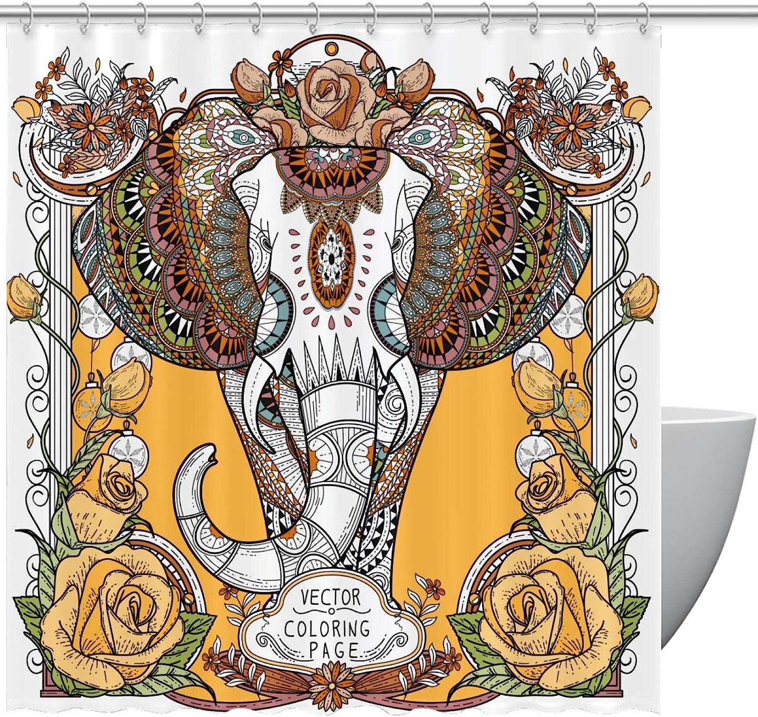 Splendid Elephant Shower Curtain for Unique and Modern Bathroom Decor