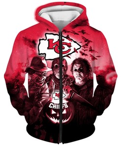 Spooktacular Kansas City Chiefs 3D Halloween Horror Night Hoodie