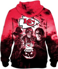 Spooktacular Kansas City Chiefs 3D Halloween Horror Night Hoodie