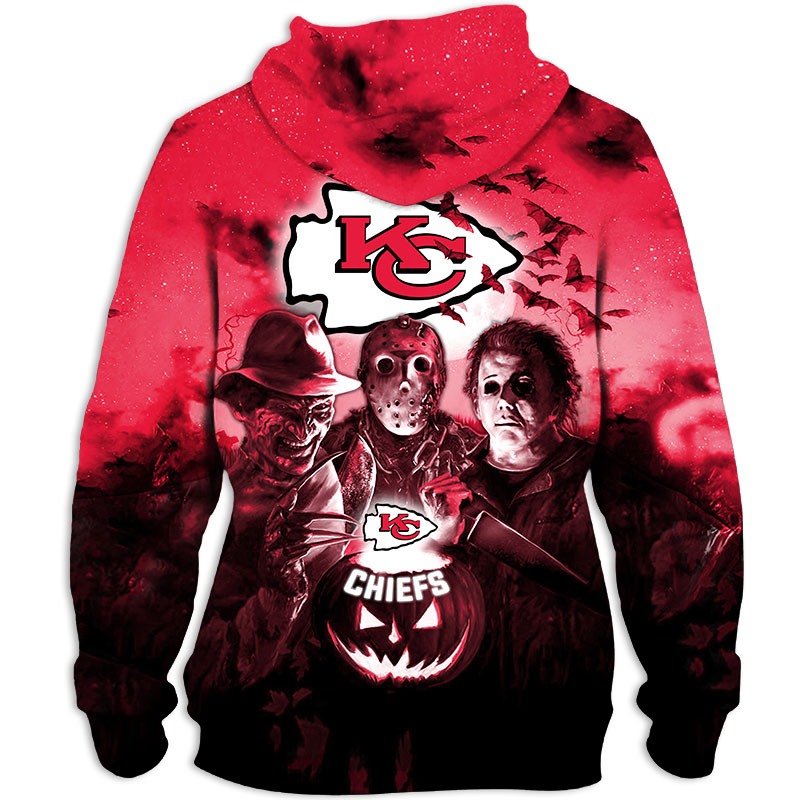 Spooktacular Kansas City Chiefs 3D Halloween Horror Night Hoodie