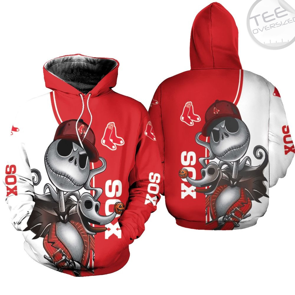 Spooky Boston Red Sox Jack Skellington 3D Hoodie