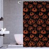 Spooky Halloween Shower Curtain - Shower Stall Size With Pumpkin Decoration