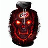 Spooky Halloween Themed Carolina Hurricanes Hoodie With 3D Skulls Pullover Design