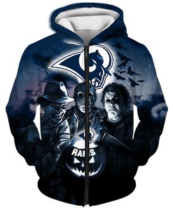 Spooky Los Angeles Rams Halloween 3D Horror Night Hoodie, Perfect Gift For Fans