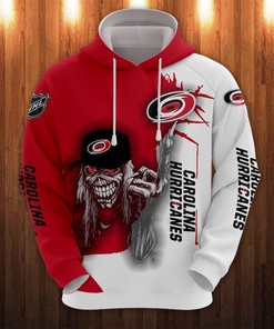 Spooky Ultra Cool Halloween Themed Carolina Hurricanes Hoodie With Death Graphic Prints