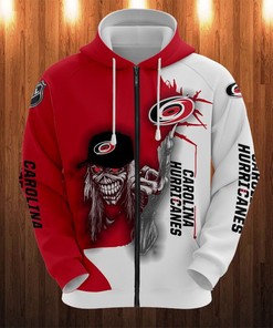 Spooky Ultra Cool Halloween Themed Carolina Hurricanes Hoodie With Death Graphic Prints