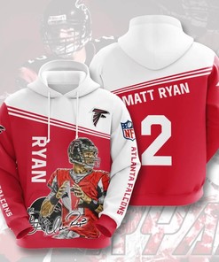 Sports American Football Nfl Atlanta Falcons Matt Ryan 3D All Over Print Zip Up Hoodie - Show Your Love For The Game