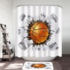 Sports Basketball Shower Curtain - Fabric Curtain For Boys