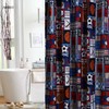 Sports Football Baseball Vintage Cars Toy Boys Shower Curtain for Sporty Bathroom 