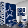 Sports Shower Curtain - American Football Navy Blue Texas Star Bathroom Decor