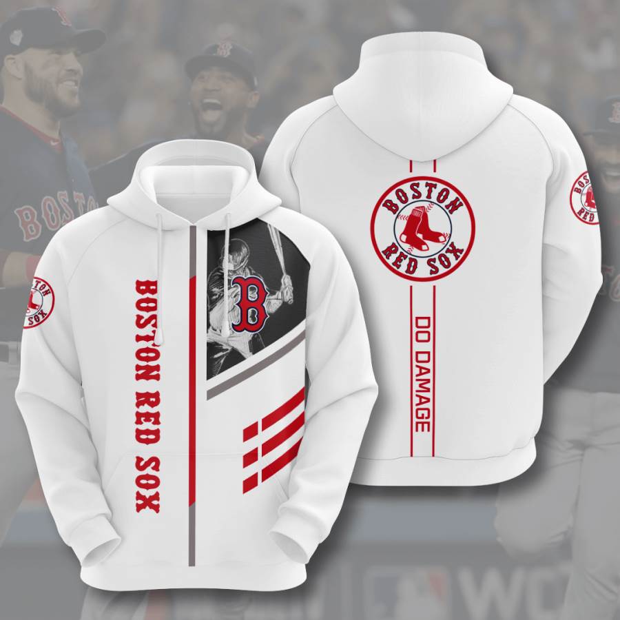 Sporty Baseball Mlb Boston Red Sox Usa Sport All Over Print Hoodie 3D