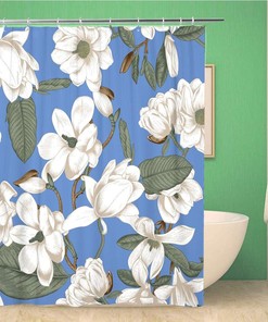 Spring Blooming Magnolia Flowers Botany Shower Curtain