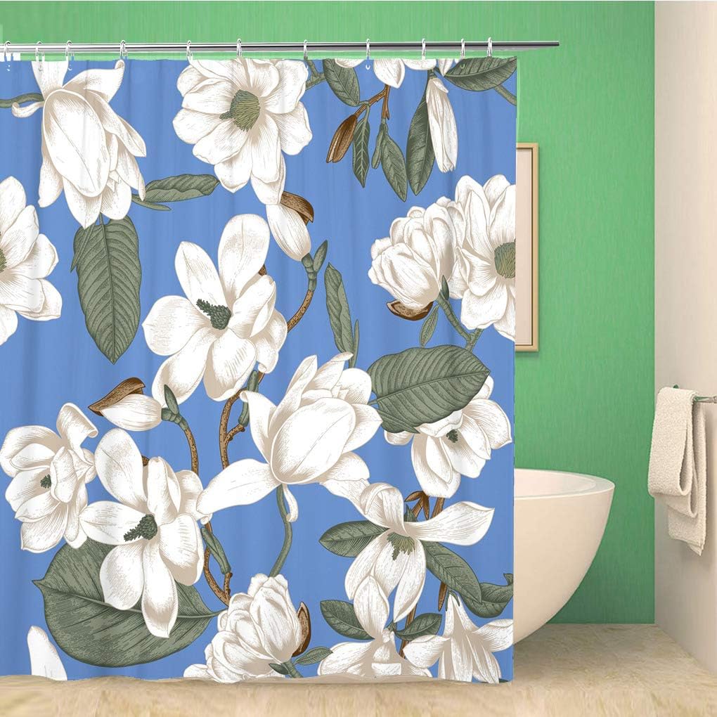Spring Blooming Magnolia Flowers Botany Shower Curtain