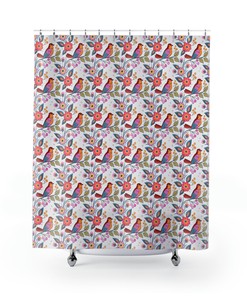 Spring Bright Bird Shower Curtain For Home And Dorm Room Bathroom Decor, Housewarming Gift