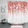 Spring Creative Red Leaves Botanical Shower Curtain