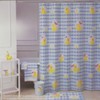 Spring Duck Patterned Shower Curtain with Polka Dots