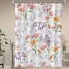 Spring Floral Leaves Watercolor Colorful Shower Curtain For A Nature-Inspired Bathroom Theme
