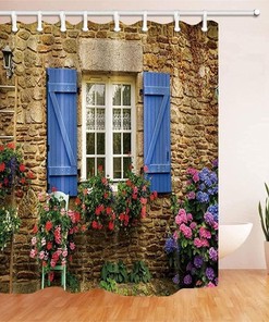 Spring Garden Floral Shower Curtain
