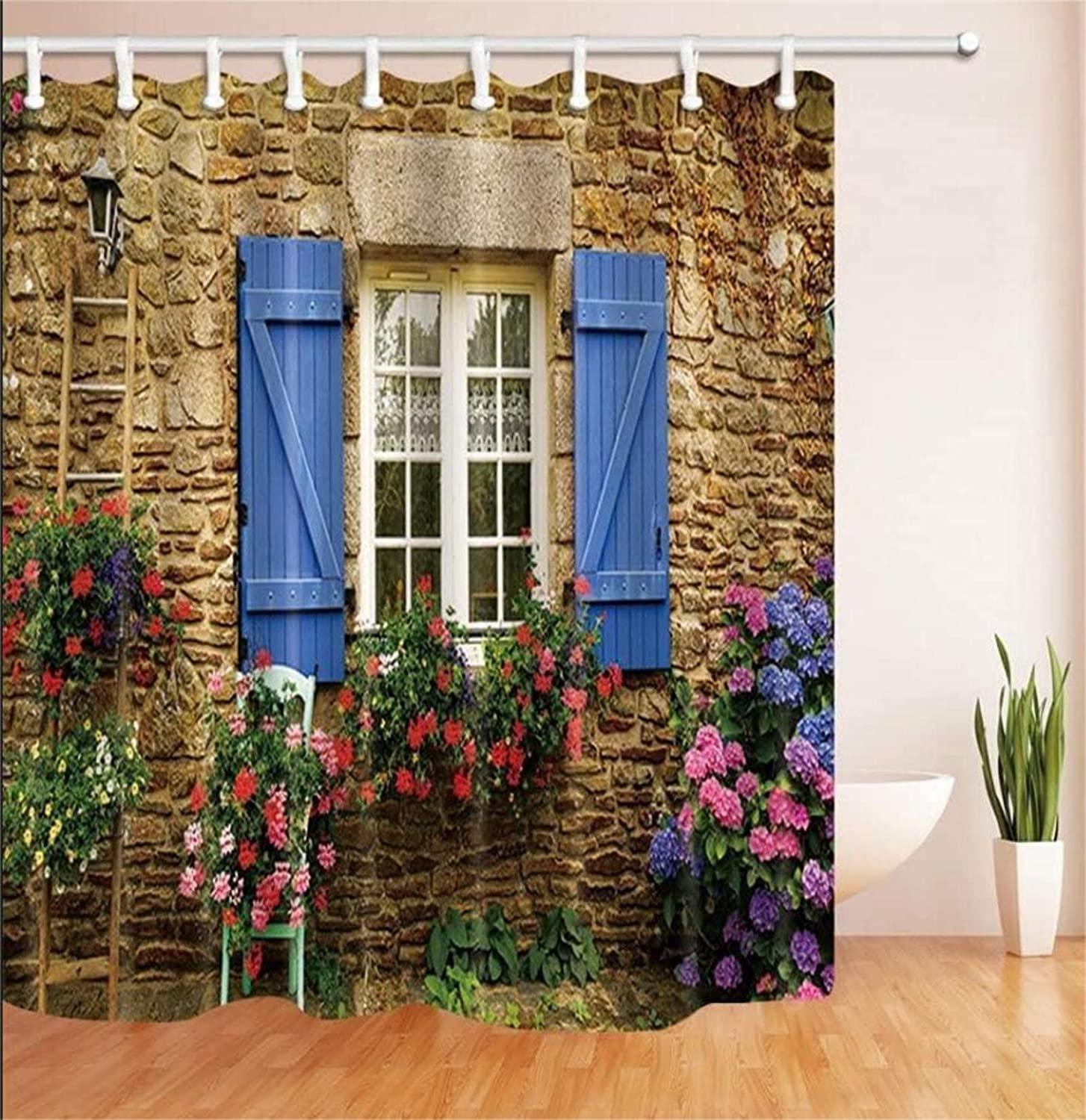 Spring Garden Floral Shower Curtain