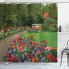 Spring Garden Forest Print Shower Curtain For Serene Bathroom Decor