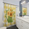 Spring Garden Shower Curtain with Nature and Flowers 