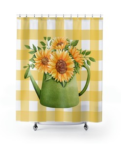 Spring Garden Shower Curtain with Nature and Flowers