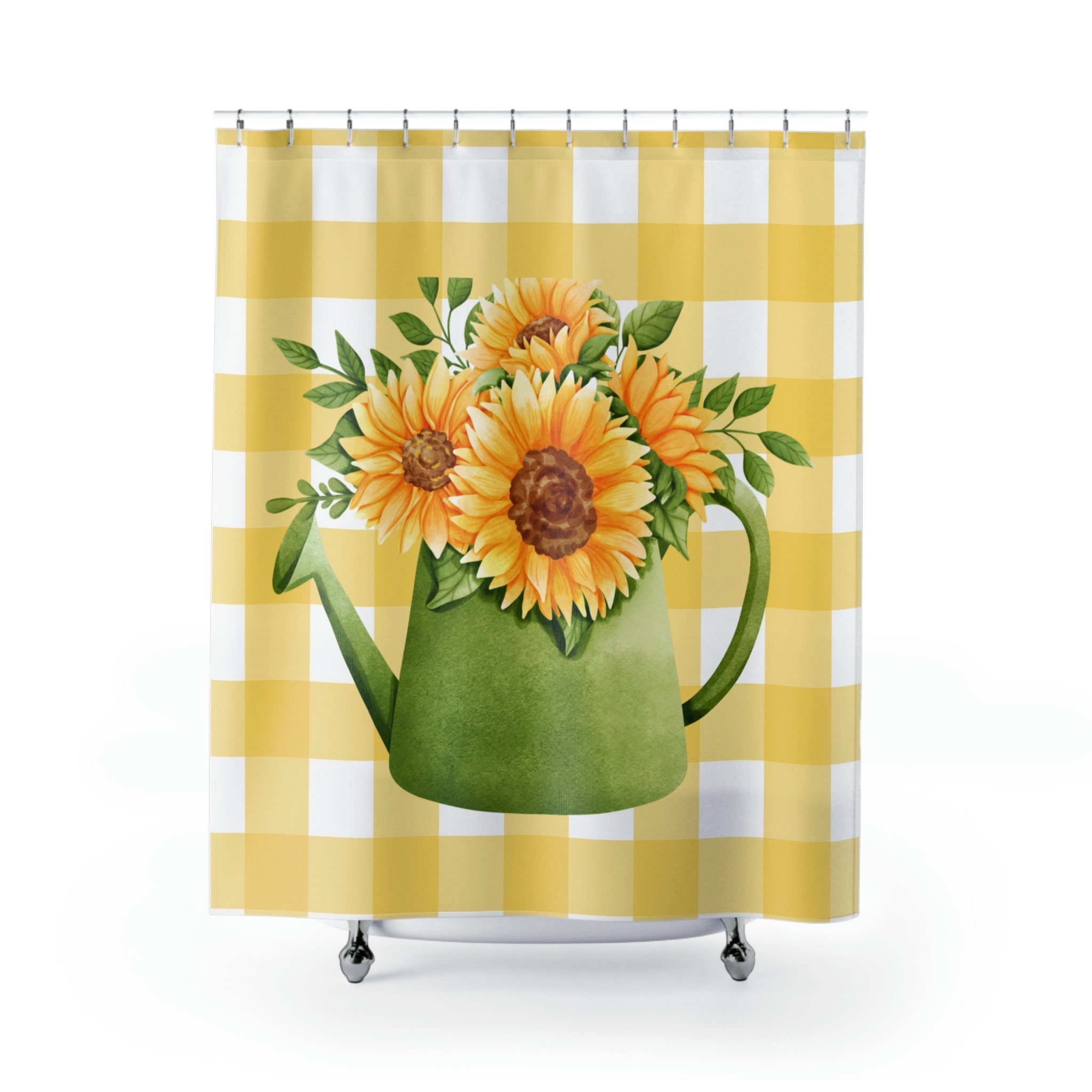Spring Garden Shower Curtain with Nature and Flowers