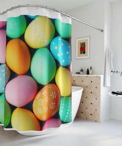 Spring Happy Easter Shower Curtain For Bathroom Decor