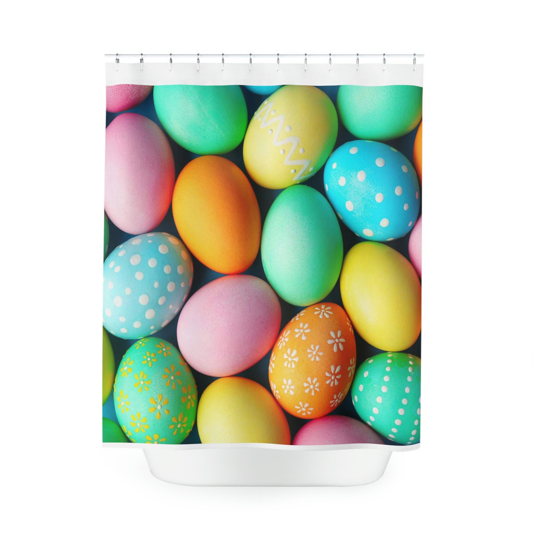 Spring Happy Easter Shower Curtain For Bathroom Decor