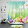 Spring Sunshine Flower With Easter Eggs Shower Curtain For Bathroom