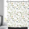 Spring Wildflower Botanical Shower Curtain - Beautiful Floral Pattern for Your Bathroom 