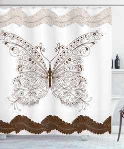 Spring into Nature with Multicolor Monarch Butterflies Fabric Shower Curtain 