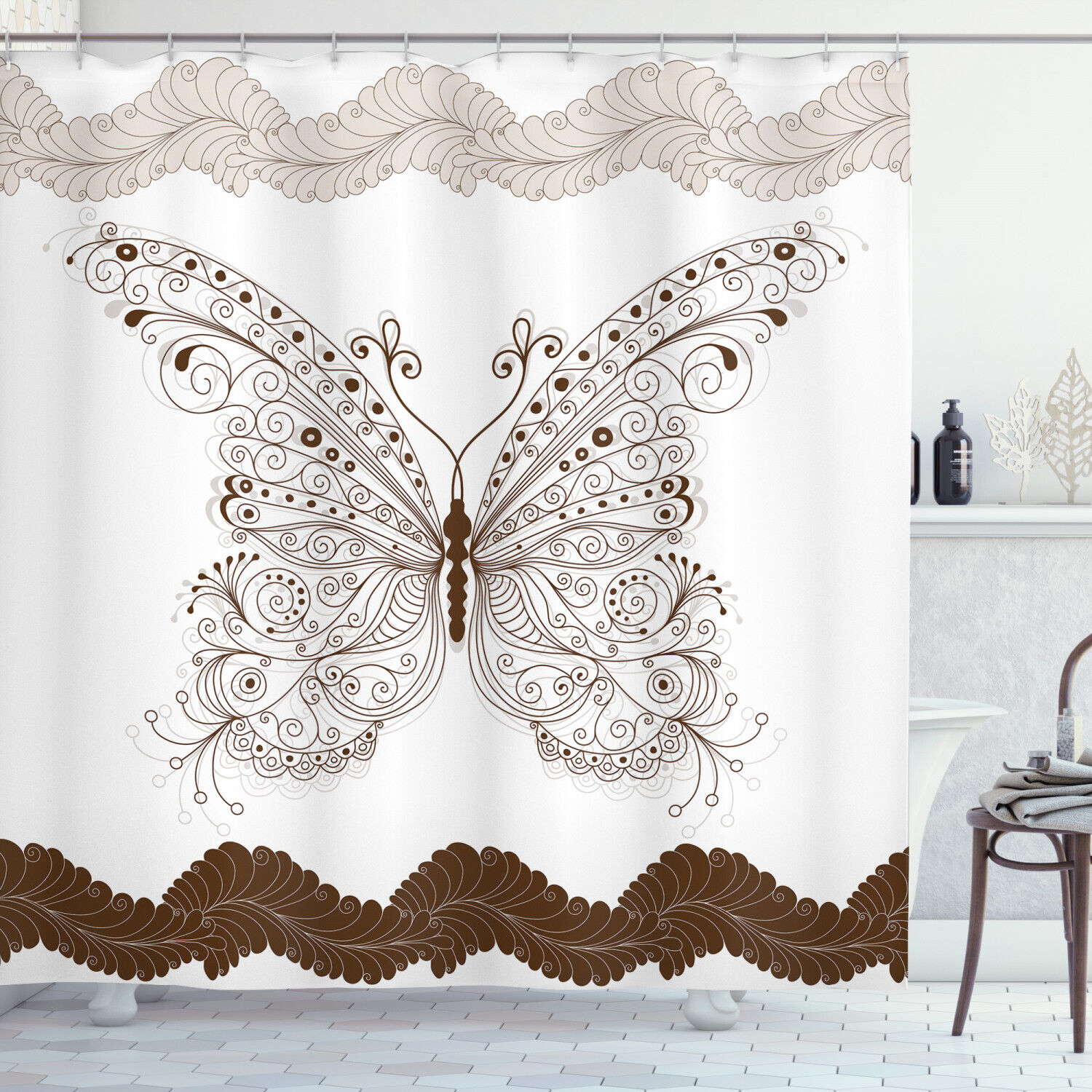 Spring into Nature with Multicolor Monarch Butterflies Fabric Shower Curtain