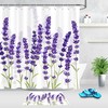 Spruce Up Your Bathroom with a Watercolor Lavender Flowers Design Shower Curtain