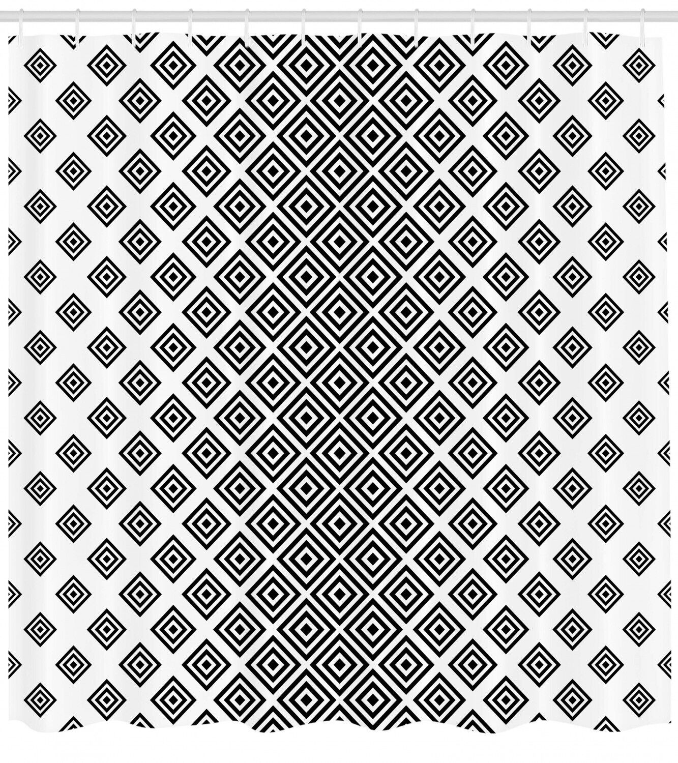Square Shape Geometric Print Shower Curtain For Modern Bathroom Decor - Image 2