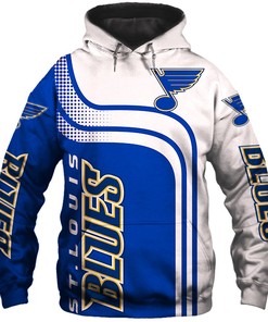 St Louis Blues Custom All Over Print Zip Up Hoodie - Hooded Long Sleeve Gifts For Fans